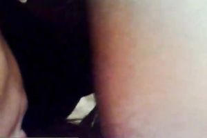 Cute dark brown girlfriend smells and eats wang on web camera