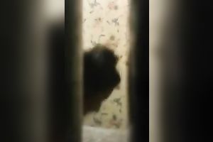 Spy livecam clip of quite skinny brunette taking a shower and drying herself