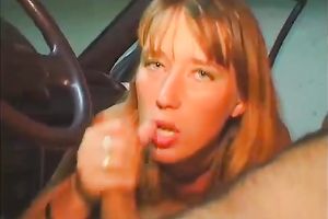 She is freaky and wild sufficiently to engulf a dong of a stranger in the car