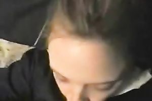 Super cute golden-haired student white women takes my load on her face