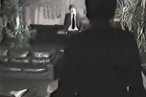 Two sexy European classic brunettes sharing one knob