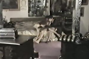 Two sexy European classic brunettes sharing one knob