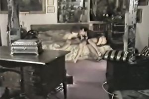 Two sexy European classic brunettes sharing one knob