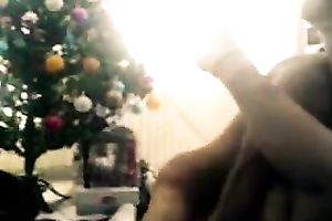 Banging excited whore in a missionary positions under the Xmas tree