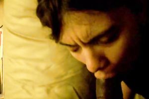 Amateur dark brown latin babe loving my BBC and a load of cum