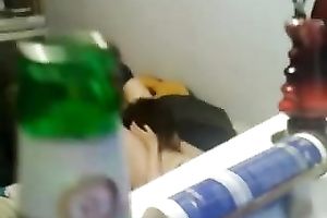 My delightful golden-haired hottie has gorgeous sex with me on the daybed