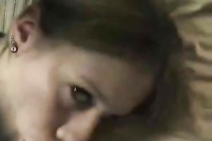 Big moist schlong of her boyfriend tastes so nice for her