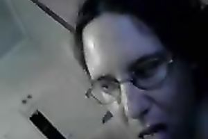 Cock engulfing workout of my aged plumpy white wife