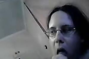 Cock engulfing workout of my aged plumpy white wife