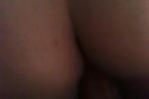 My sexually excited BF put large chunky dick in my poor taut butt gap