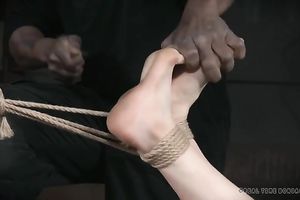 Bound and restrained white slag is supsended in the air