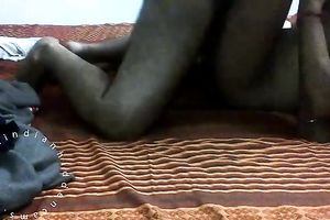 Dark skinned non-professional Hindu pair copulates in missionary position