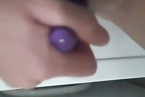 My charming nerdy girlie disrobes to masturbate her twat a bit