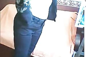 Hidden livecam in the bedroom and my amateur wife changing garments
