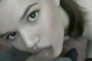 She sucks my dick and I fill her face hole with my ball batter