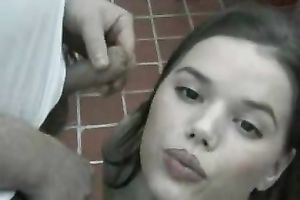 She sucks my dick and I fill her face hole with my ball batter