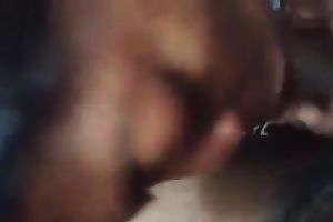 Horny and thirsty swarthy slutwife engulfing my large dark cock like greedy for cum doxy