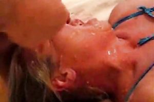 Blasting my load all over my wife's grandma's face
