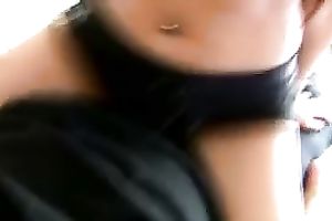 Busty brunette hair is a bit likewise concupiscent in her bedroom tonight