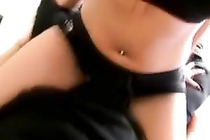 Busty brunette hair is a bit likewise concupiscent in her bedroom tonight
