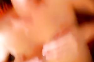 Smiling Asian girlfriend likes to be titfucked and jizzed on her chest