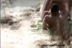 Very valuable large hard ramrod for lascivious naked girlfriend on the beach