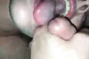 I cum in my girlfriend's face hole and this babe swallows