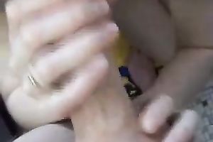 Pale cute and horn-mad hottie sucked my chubby lengthy large jock for cream