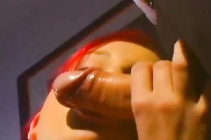 Chick with dyed hair blows and acquires her cookie team-fucked unfathomable