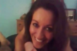 Horny and lascivious aged woman engulfing my ramrod deepthroat
