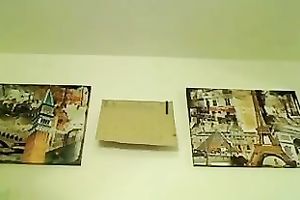 Oiled hirsute dark brown babe acquires busy with fingering herself ofr big O