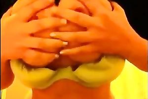 Mouth watering housewife showing wet jugs and large arse on livecam