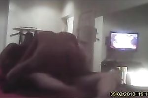 Gorgeous dark hotwife riding my penis in hotel room