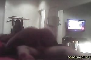 Gorgeous dark hotwife riding my penis in hotel room