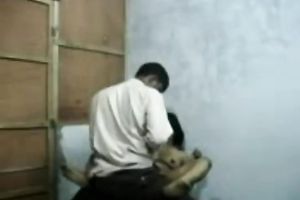 Horny Indian dude copulates cheap unattractive prostitute on the chair