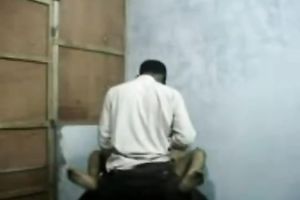 Horny Indian dude copulates cheap unattractive prostitute on the chair