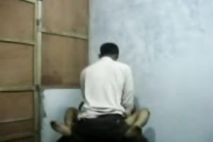 Horny Indian dude copulates cheap unattractive prostitute on the chair
