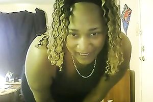 Big chunky arse junk in the constricted jeans on web camera clip