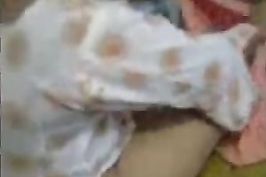 That my overweight Pakistani girlfriend putting on her clothing