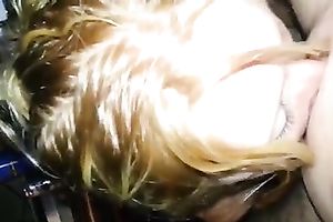 Blond haired wild lustful skinny nympho was engulfing my buddy's pecker