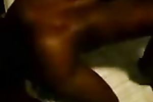 Dark dark chick gets wang in her constricted anal gap and in her throat