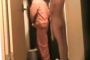 My Japanese white bitch shows her undressed body to delivery stud