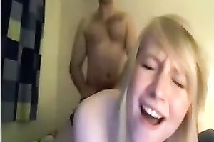 Cute legal age teenager women giving astounding oral pleasure and fucking on web camera