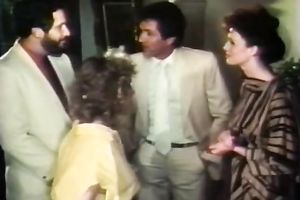 Hot breasty retro chick receives her whoppers licked by bunet stud