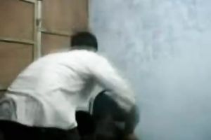 Busty black skin prostitute as a blackmailing for the client