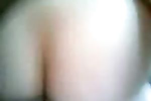 Amateur usual brunette hair with large bum is screwed and gave oral-stimulation