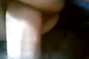 Amateur usual brunette hair with large bum is screwed and gave oral-stimulation