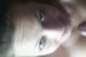 Hot kinky usual looking and quite worn out wench got facial