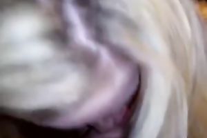 My blond playgirl shows her scones to me and gives me a irrumation