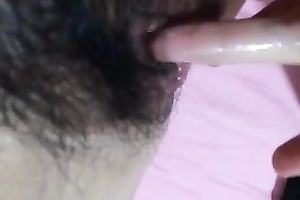 Filthy Korean ally fondling curly cum-hole sensually